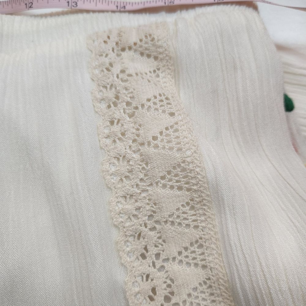 Va Va by Joy Han Floral Embroidered Lace Drawstring Trouser Pants - Picture 4 of 7